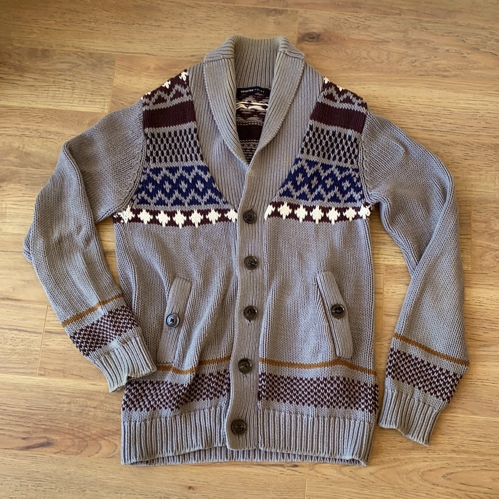 Selected HOMMES heavy weighted cardigan.
